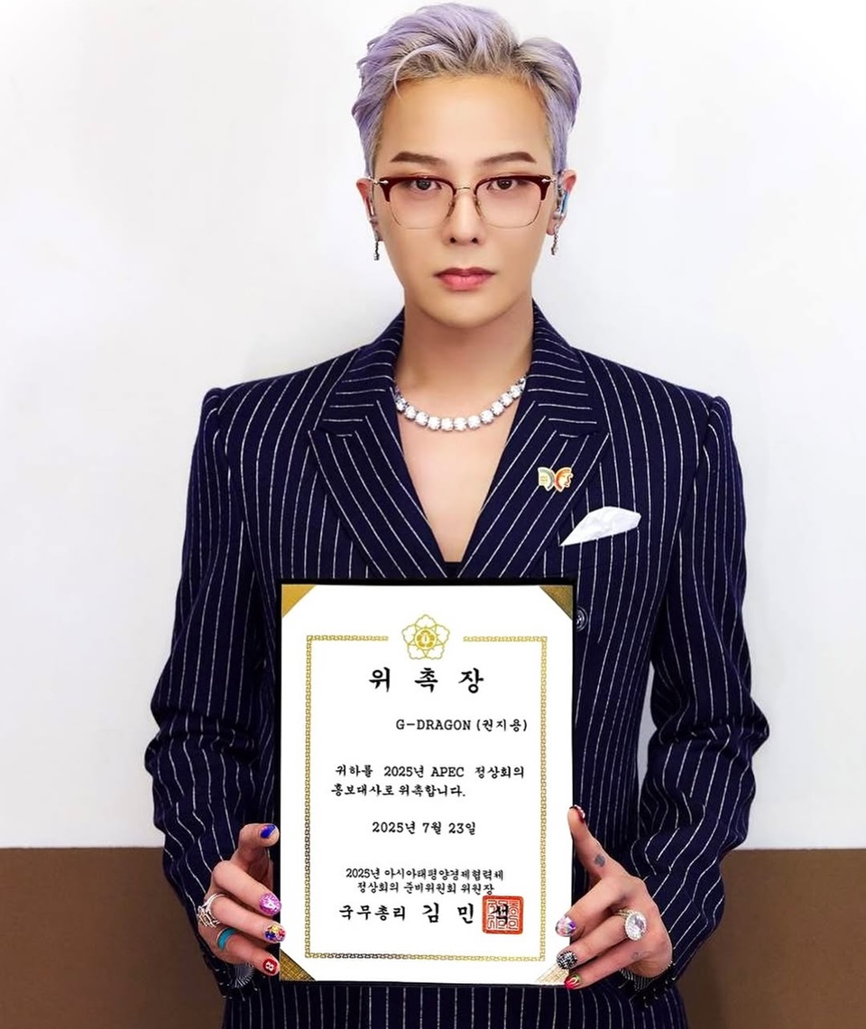 G-Dragon Ditunjuk Jadi Duta KTT APEC 2025 [Instagram]